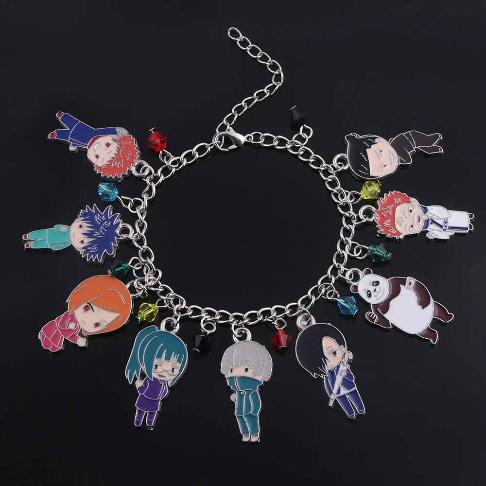 Bracelete Pulseira Jujutsu Kaisen Chibi, 12 Chibis