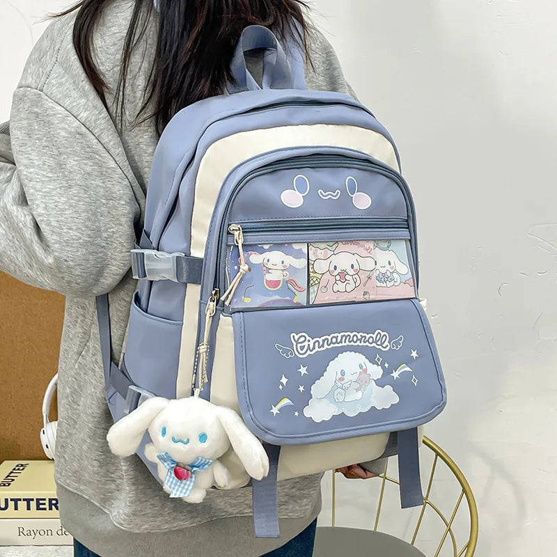 Mochila Kawaii Sanrio – Cinnamoroll, Kuromi e My Melody