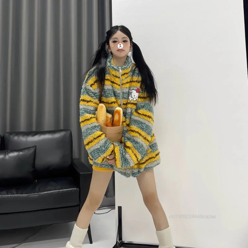 Jaqueta Fleece Hello Kitty Color Block