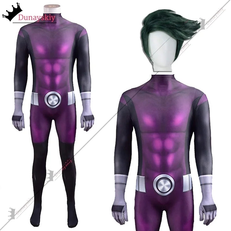 Fantasia Cosplay Mutano Beastboy, Jovens Titãs
