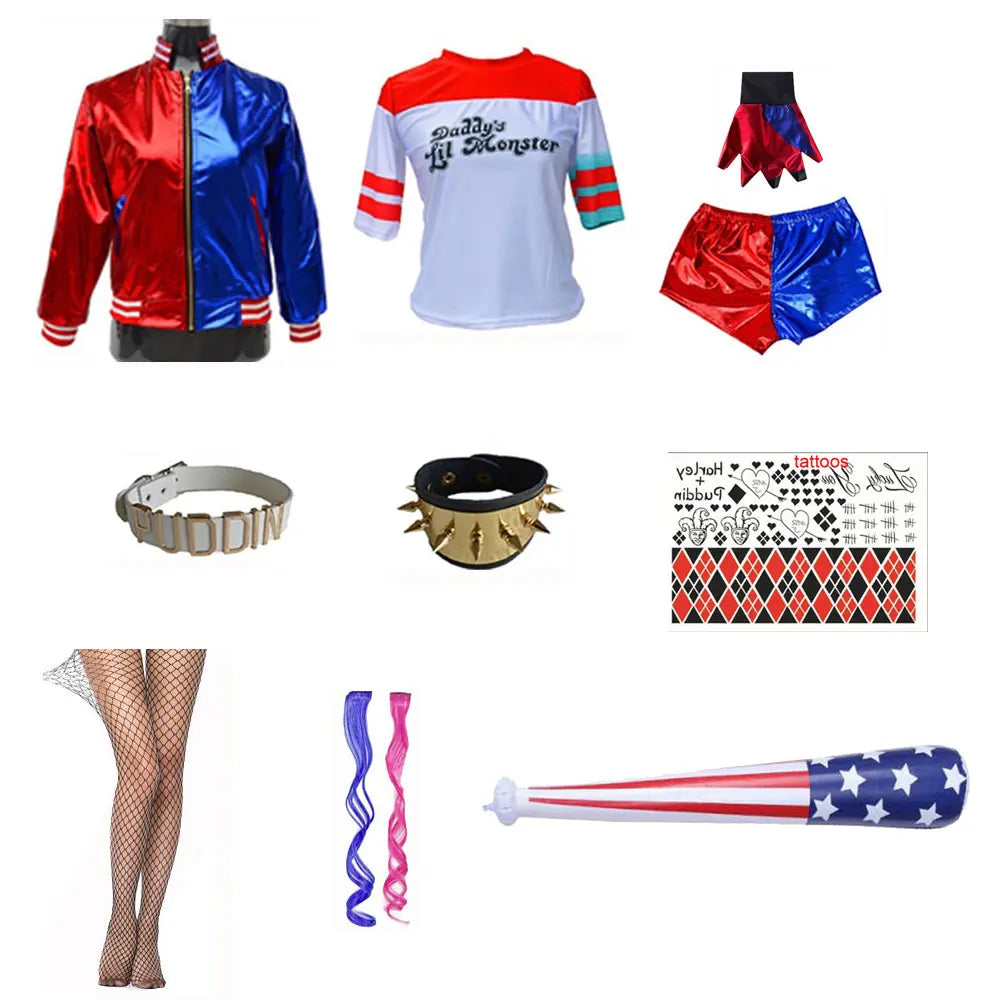 Fantasia Cosplay Adulto Arlequina - Esquadrão Suicida