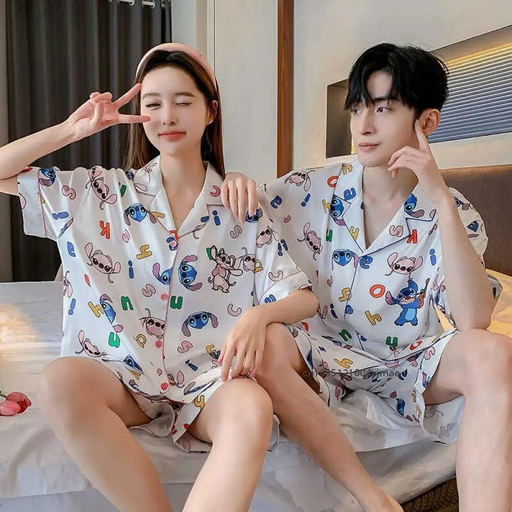 Pijama de Casal Stitch & Angel