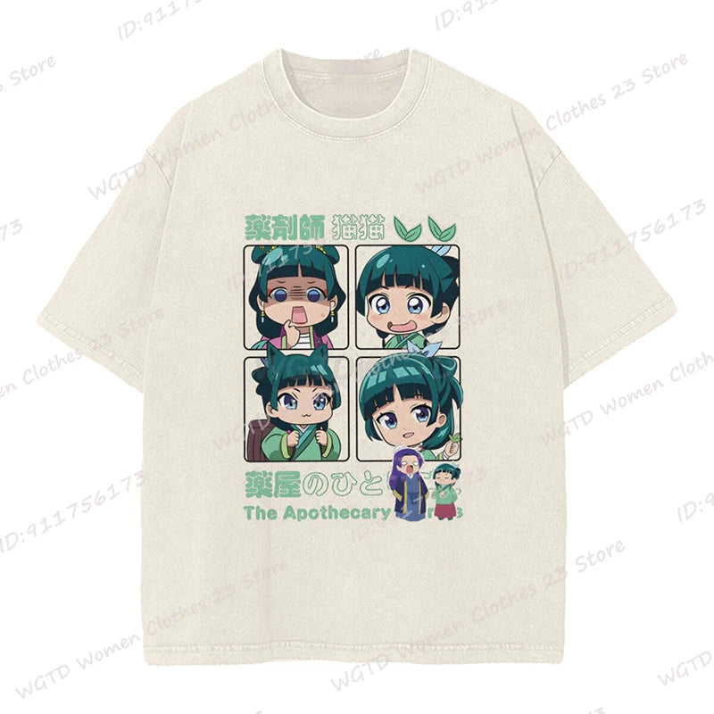 Camisa Maomao The Apothecary Diaries - Estilo Retrô Oversized