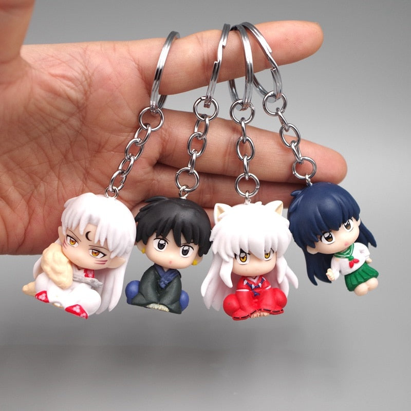 Chaveiro Mini Chibi Inuyasha, 4 un.