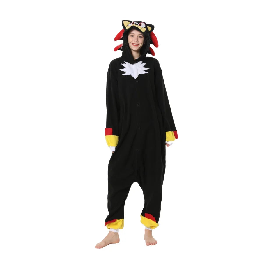 Pijama Cosplay Adulto e Infantil Sonic Kigurumi