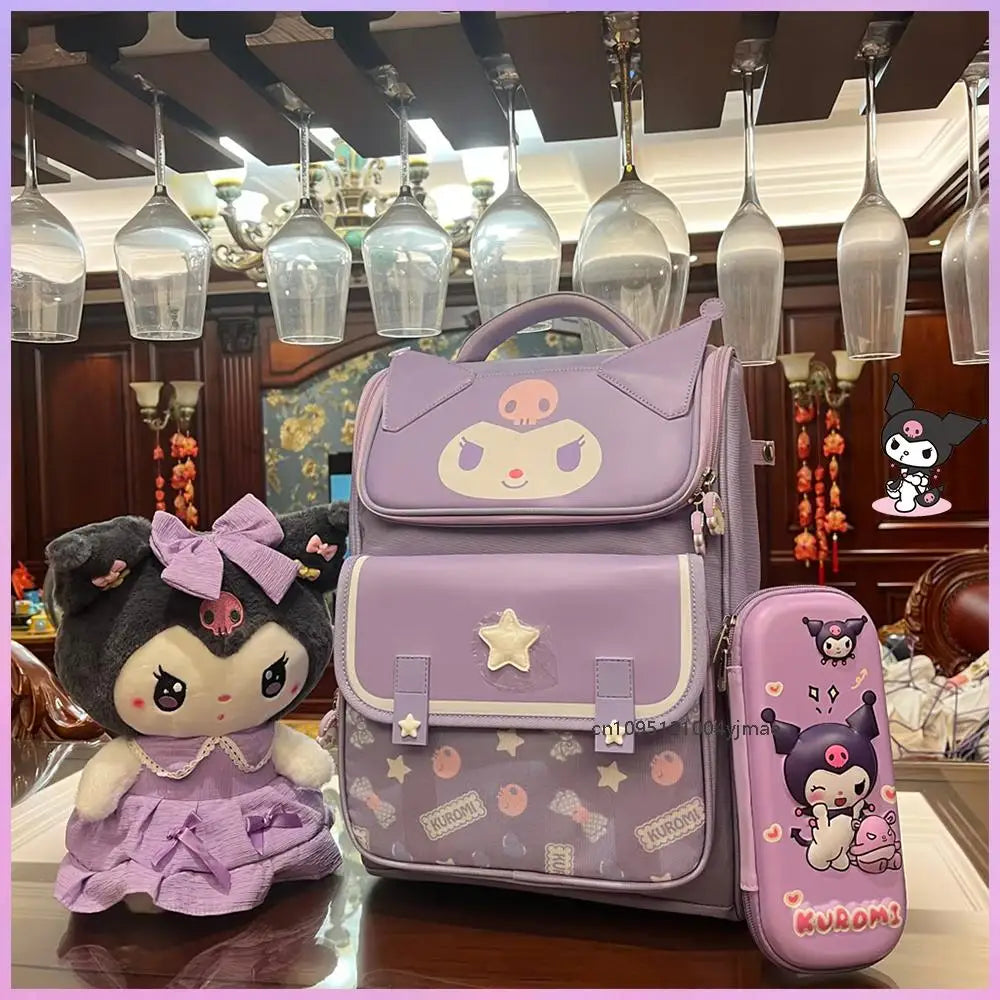 Mochila Escolar Kawaii Sanrio – Hello Kitty, Kuromi, Cinnamoroll & My Melody