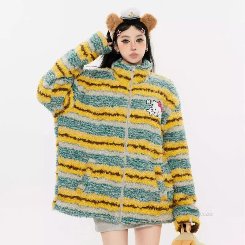 Jaqueta Fleece Hello Kitty Color Block