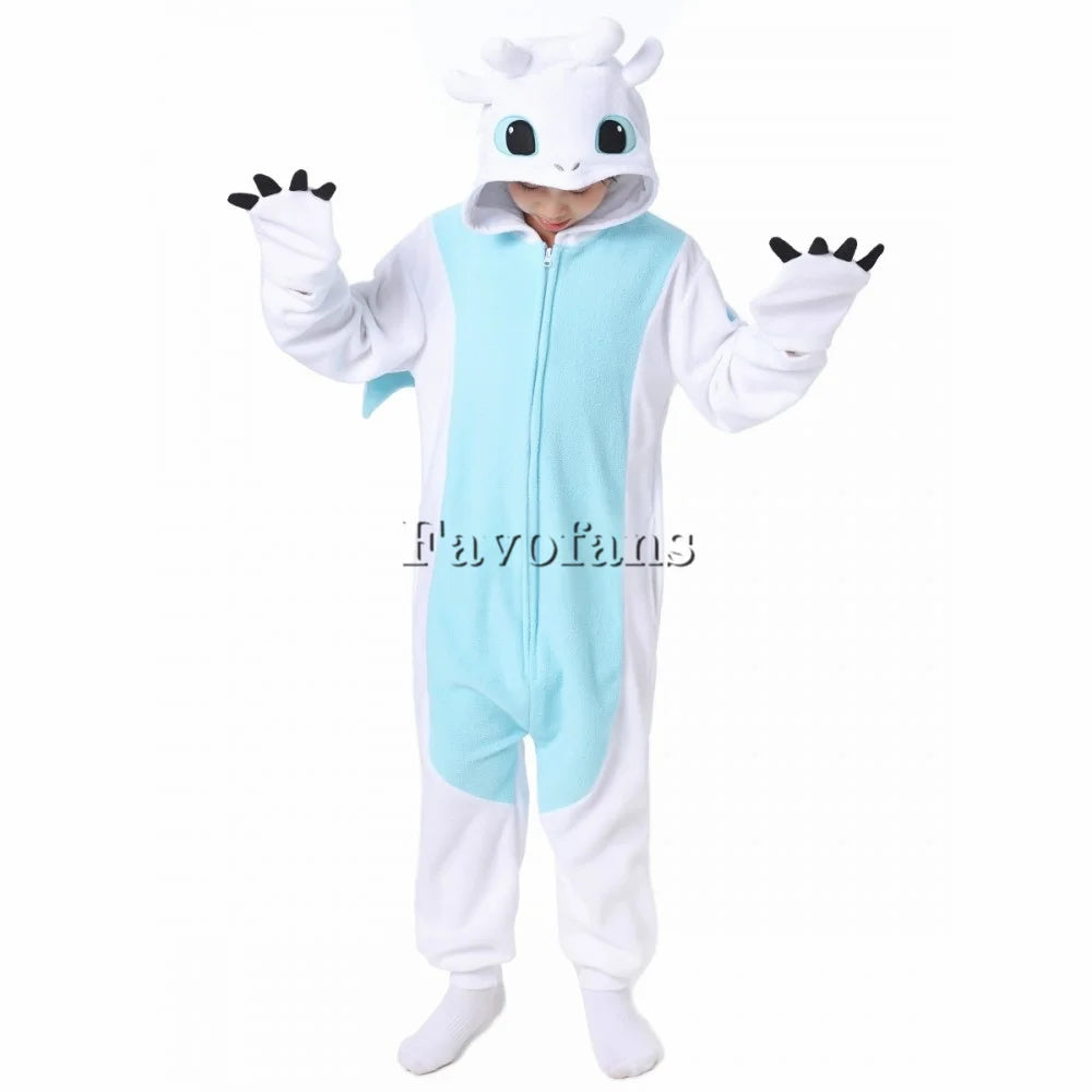 Pijama Cosplay Infantil Kigurumi Banguela e Fúria da Luz