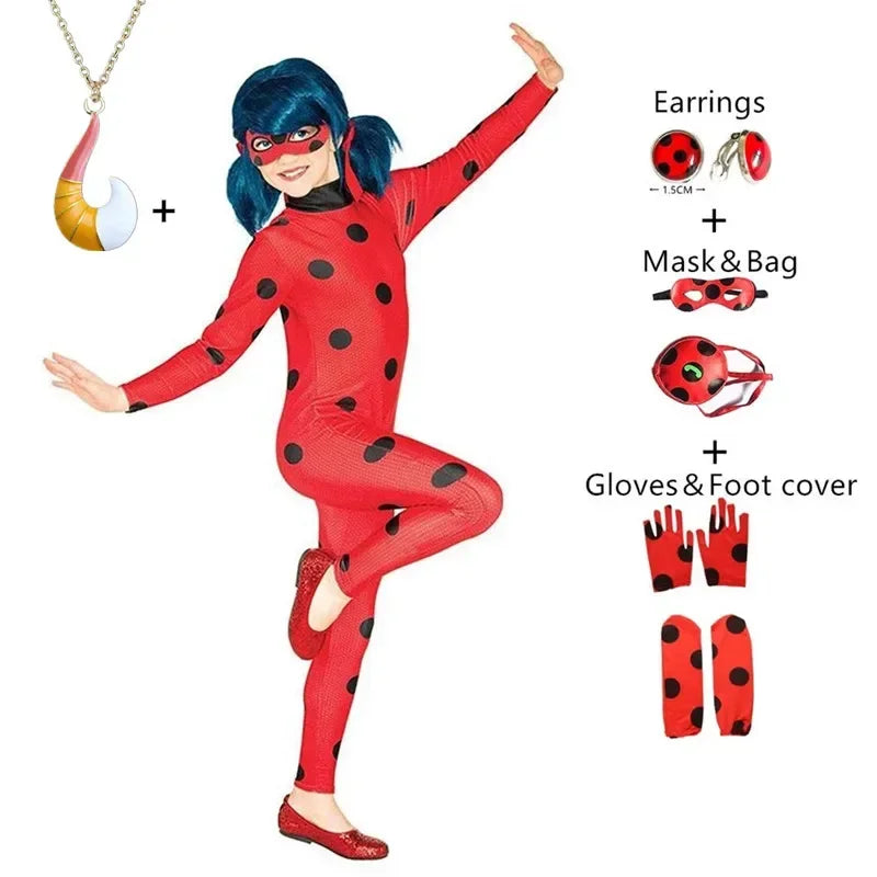 Fantasia Cosplay Infantil Marinette, Ladybug