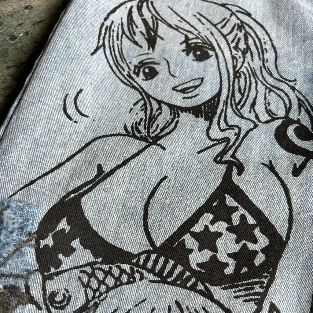 Calça Jeans One Piece: Grand Line Vibes