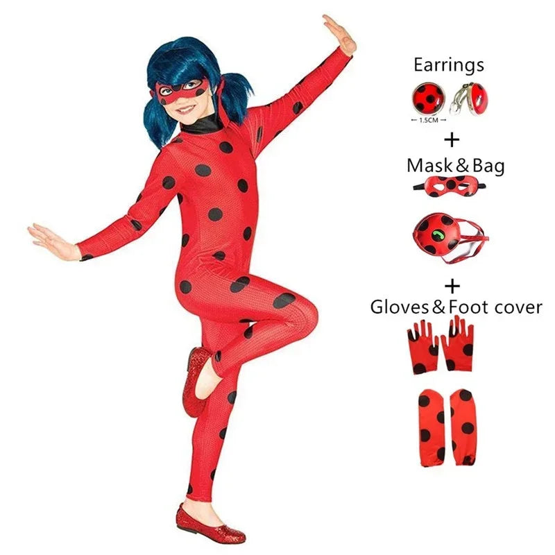 Fantasia Cosplay Infantil Marinette, Ladybug
