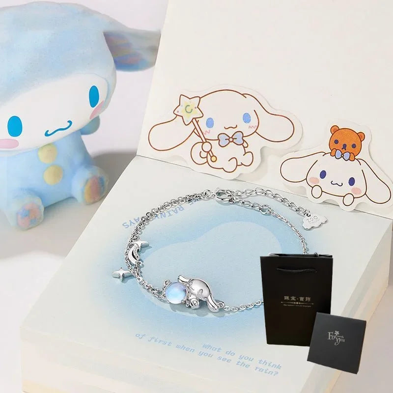 Pulseira Bracelete Prata 925 Cinnamoroll Kawaii