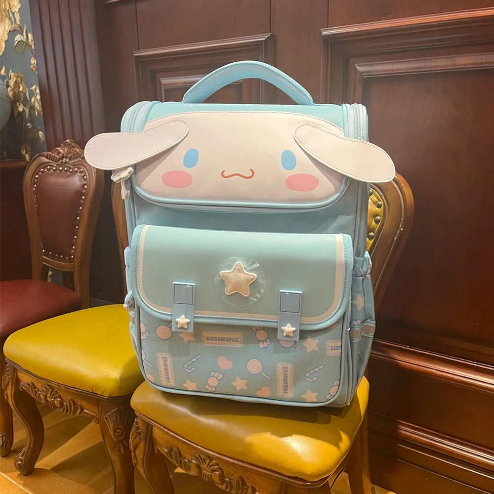Mochila Escolar Kawaii Sanrio – Hello Kitty, Kuromi, Cinnamoroll & My Melody