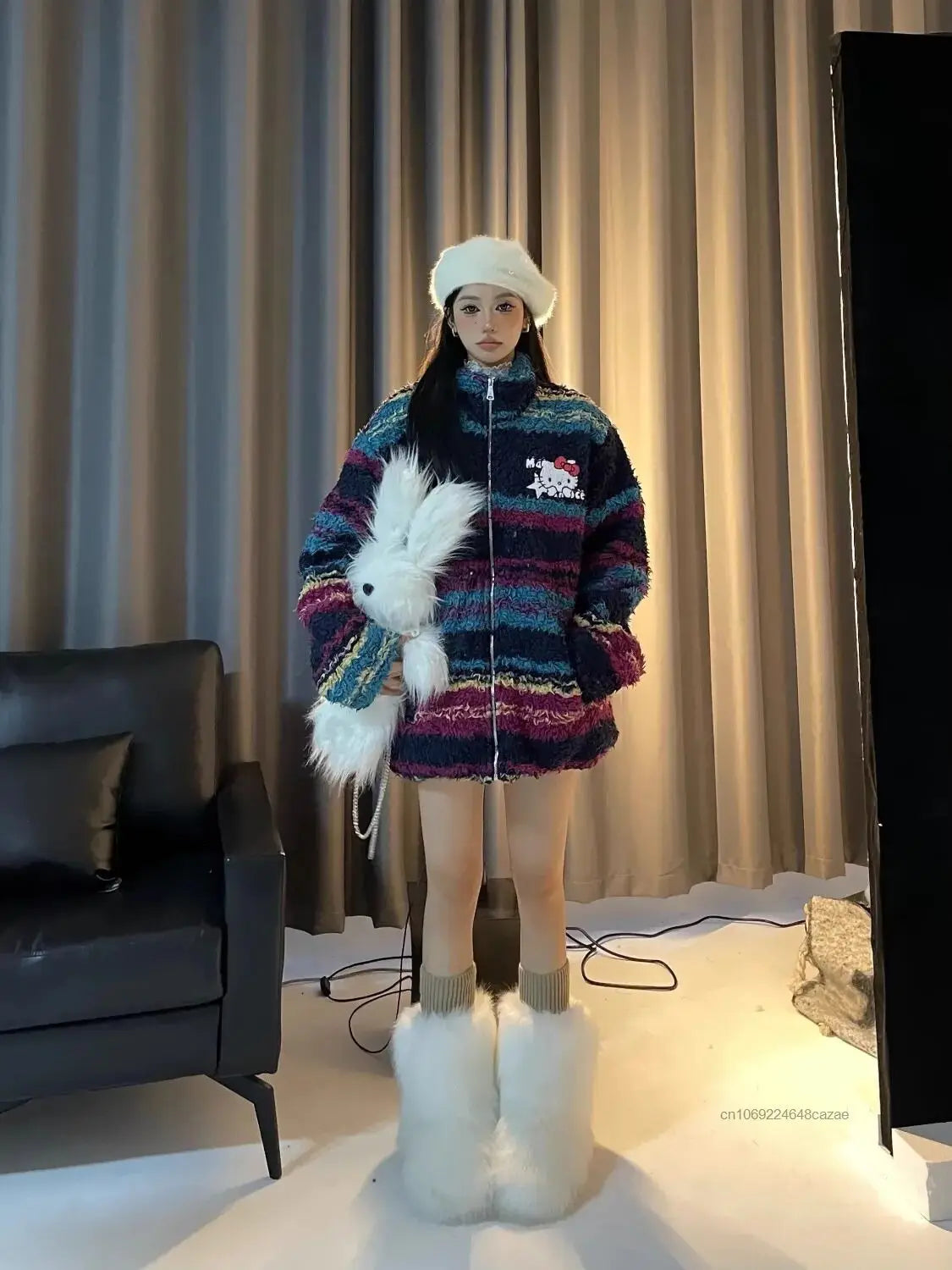 Jaqueta Fleece Hello Kitty Color Block