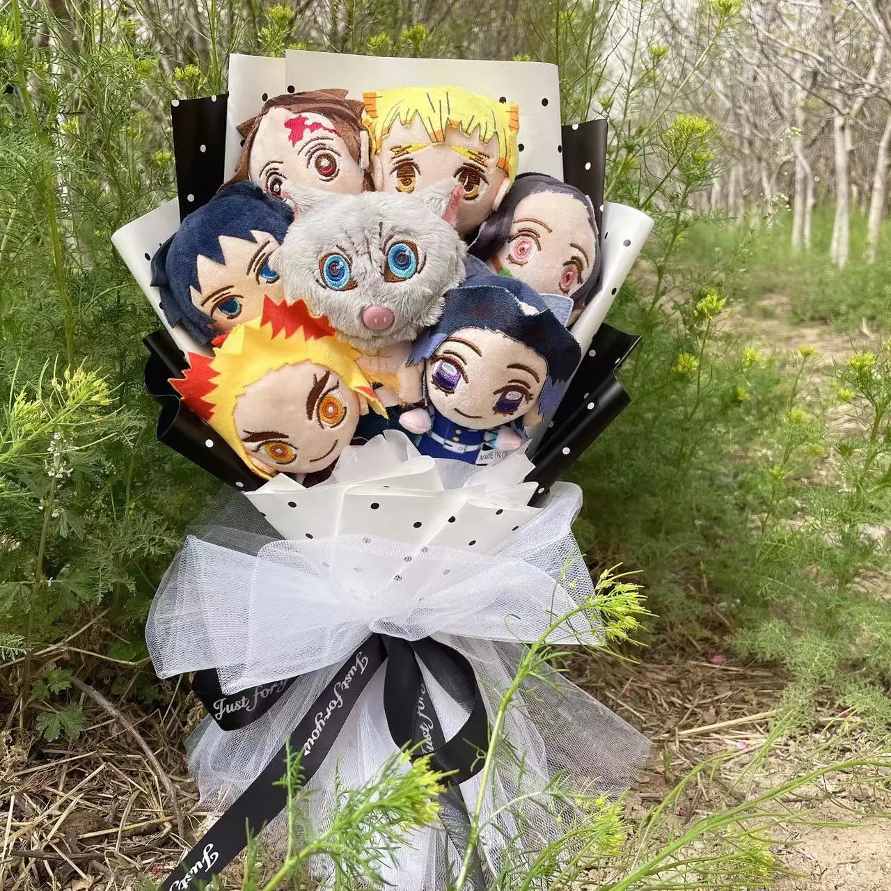 Buquê Demon Slayer com Pelúcias, Kimetsu no Yaiba