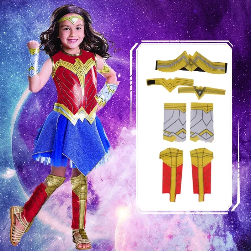 Fantasia Cosplay Infantil Wonder Woman