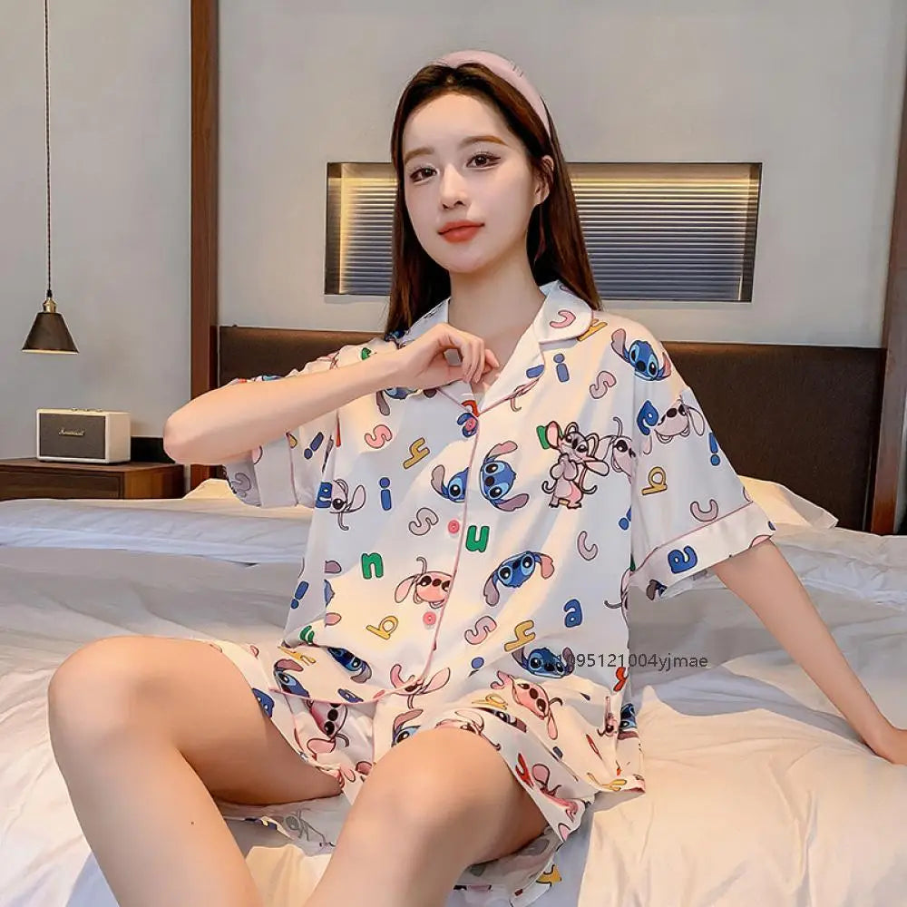 Pijama de Casal Stitch & Angel