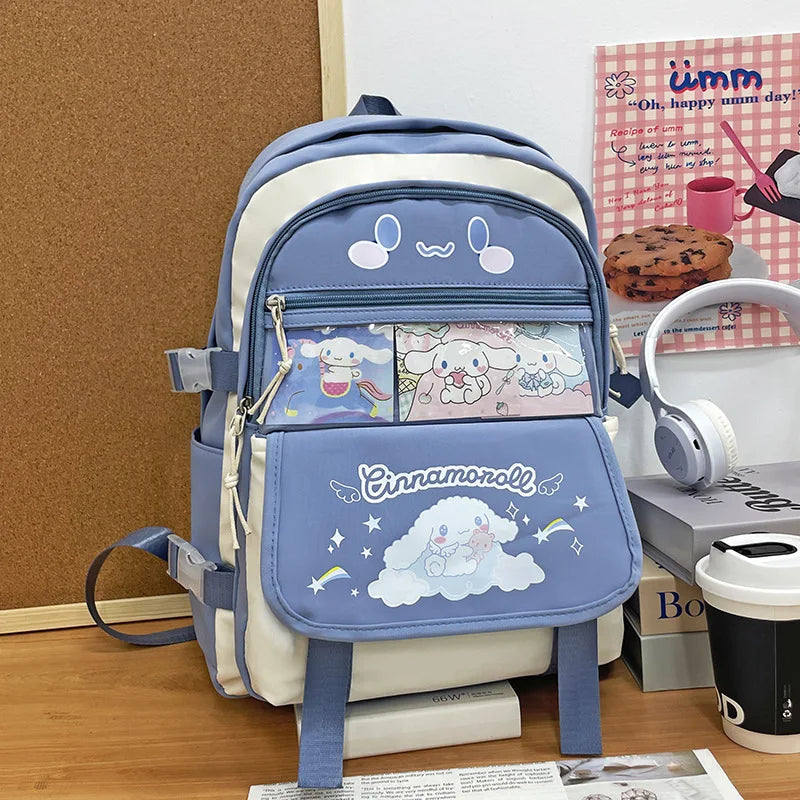 Mochila Kawaii Sanrio – Cinnamoroll, Kuromi e My Melody
