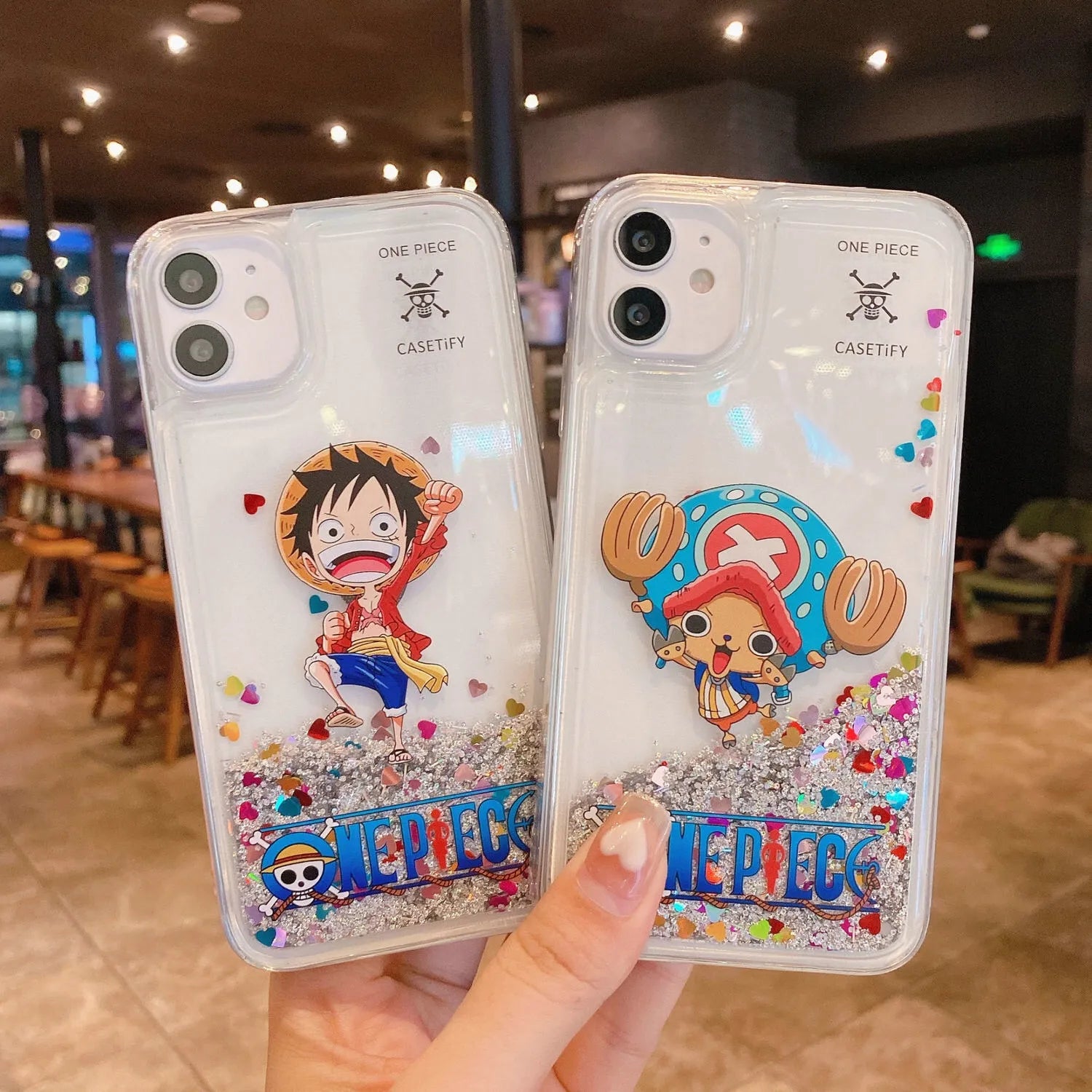 CAPINHA GLITTER LUFFY X CHOPPER