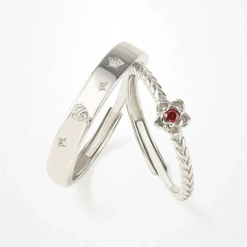 Anel Casal “O Pequeno Príncipe & A Rosa”