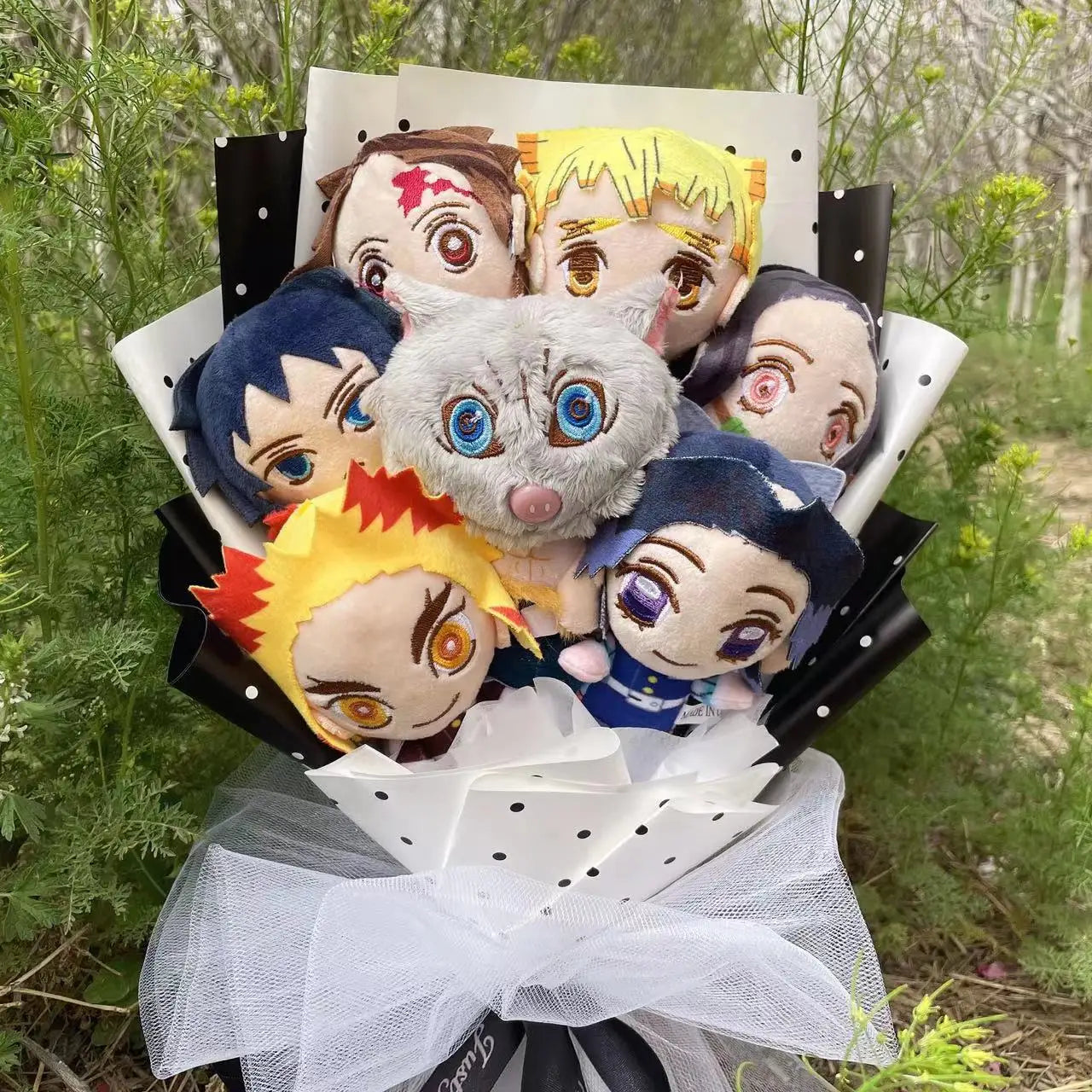 Buquê Demon Slayer com Pelúcias, Kimetsu no Yaiba