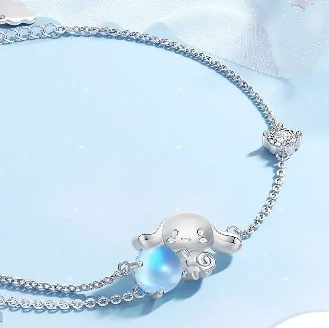 Pulseira Bracelete Prata 925 Cinnamoroll Kawaii