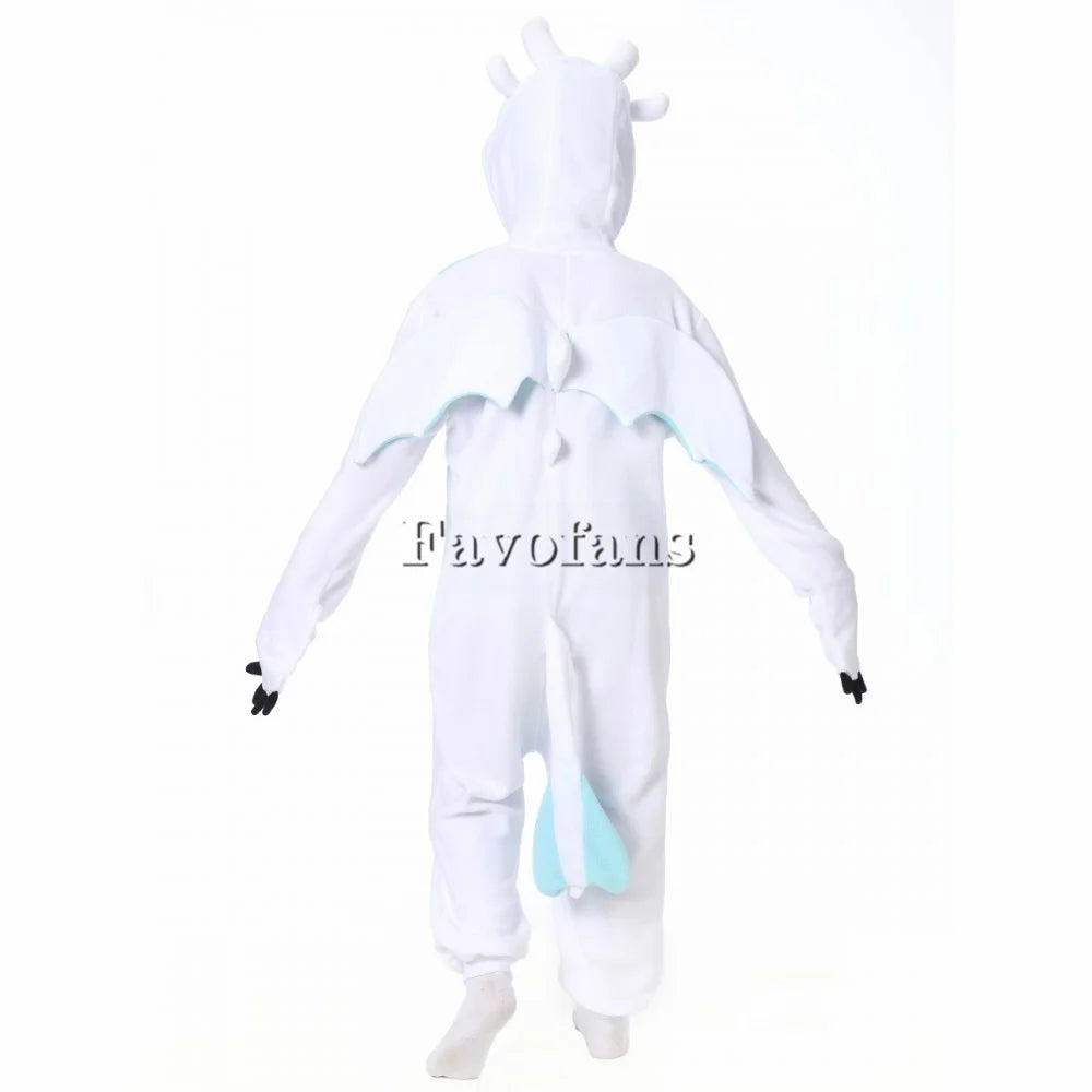 Pijama Cosplay Infantil Kigurumi Banguela e Fúria da Luz