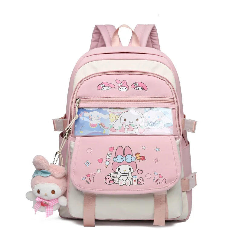 Mochila Kawaii Sanrio – Cinnamoroll, Kuromi e My Melody