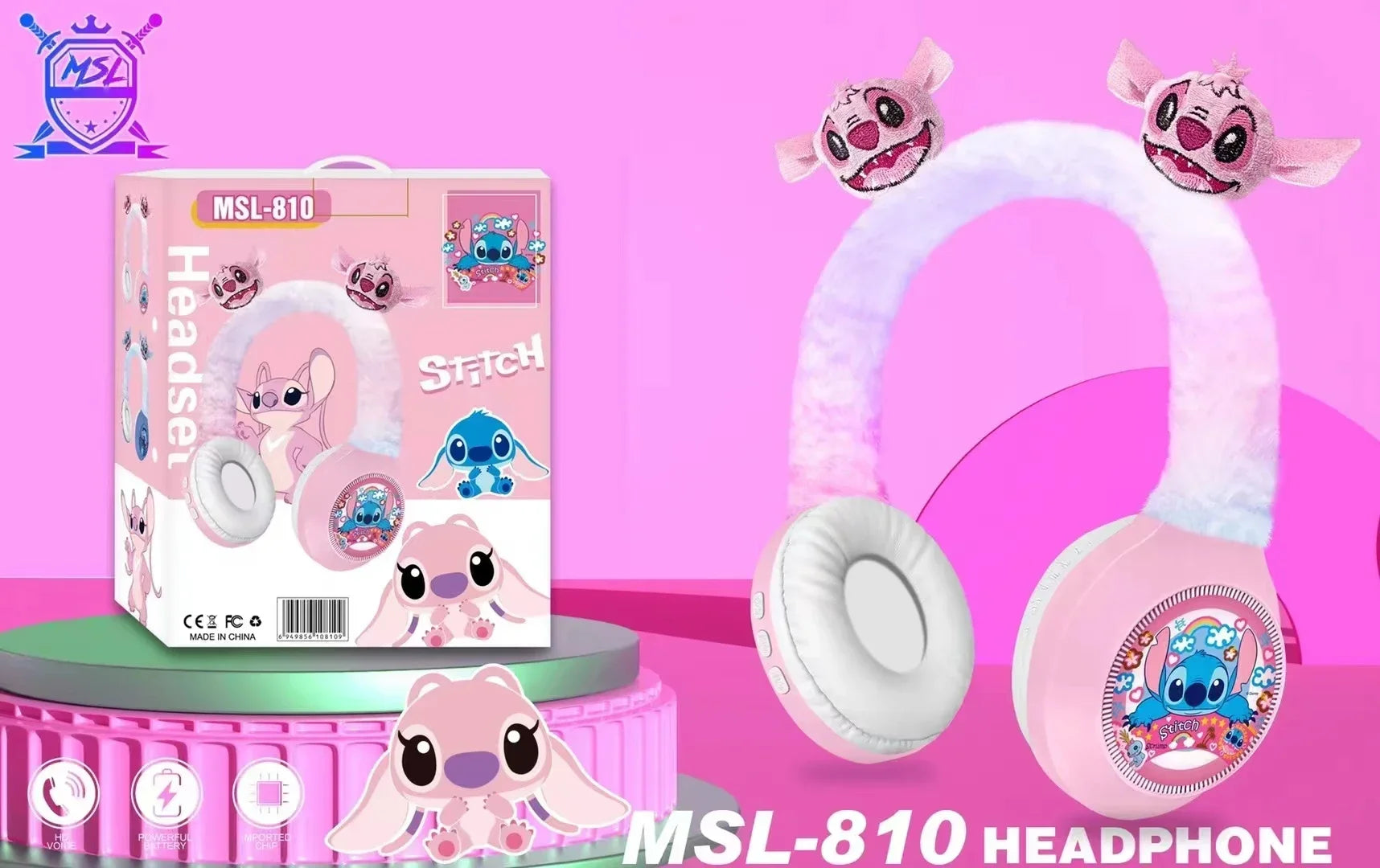 Fone de Ouvido Stitch Bluetooth