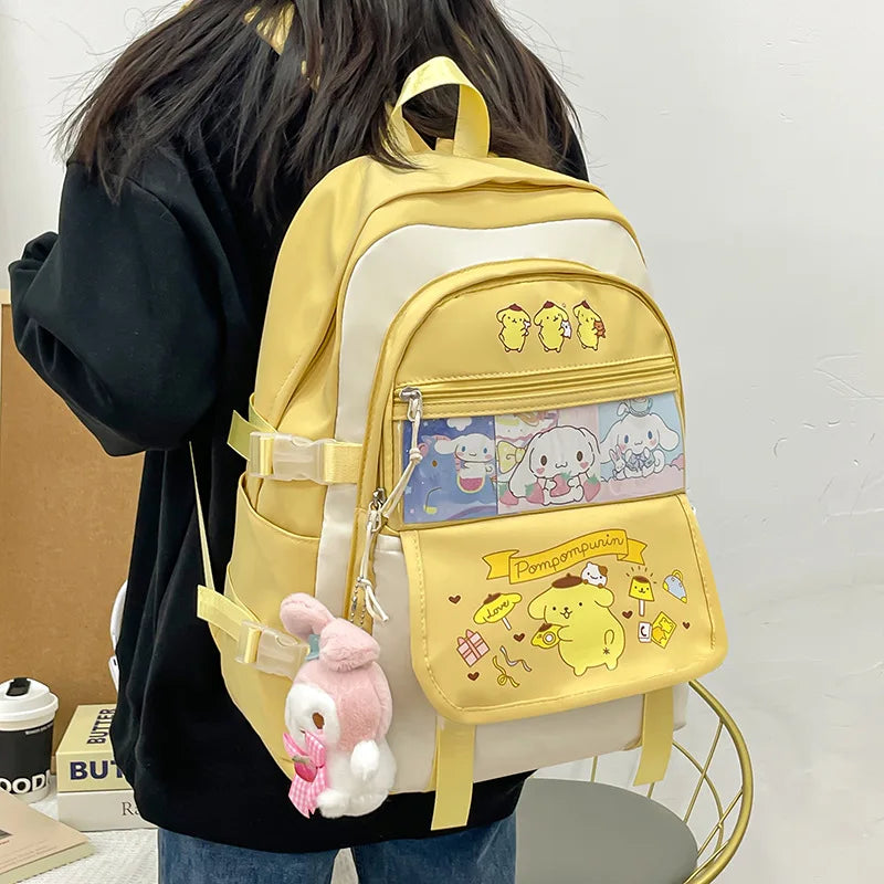 Mochila Kawaii Sanrio – Cinnamoroll, Kuromi e My Melody