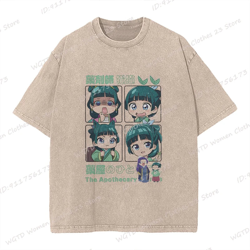 Camisa Maomao The Apothecary Diaries - Estilo Retrô Oversized