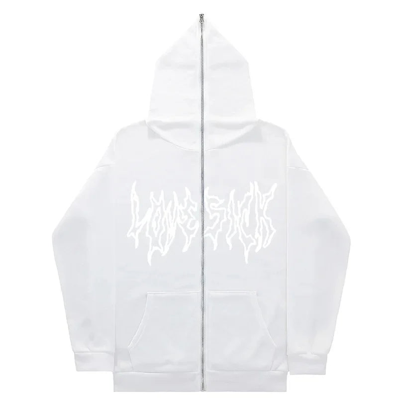 Moletom Zíper Lovesick, Street Gótico