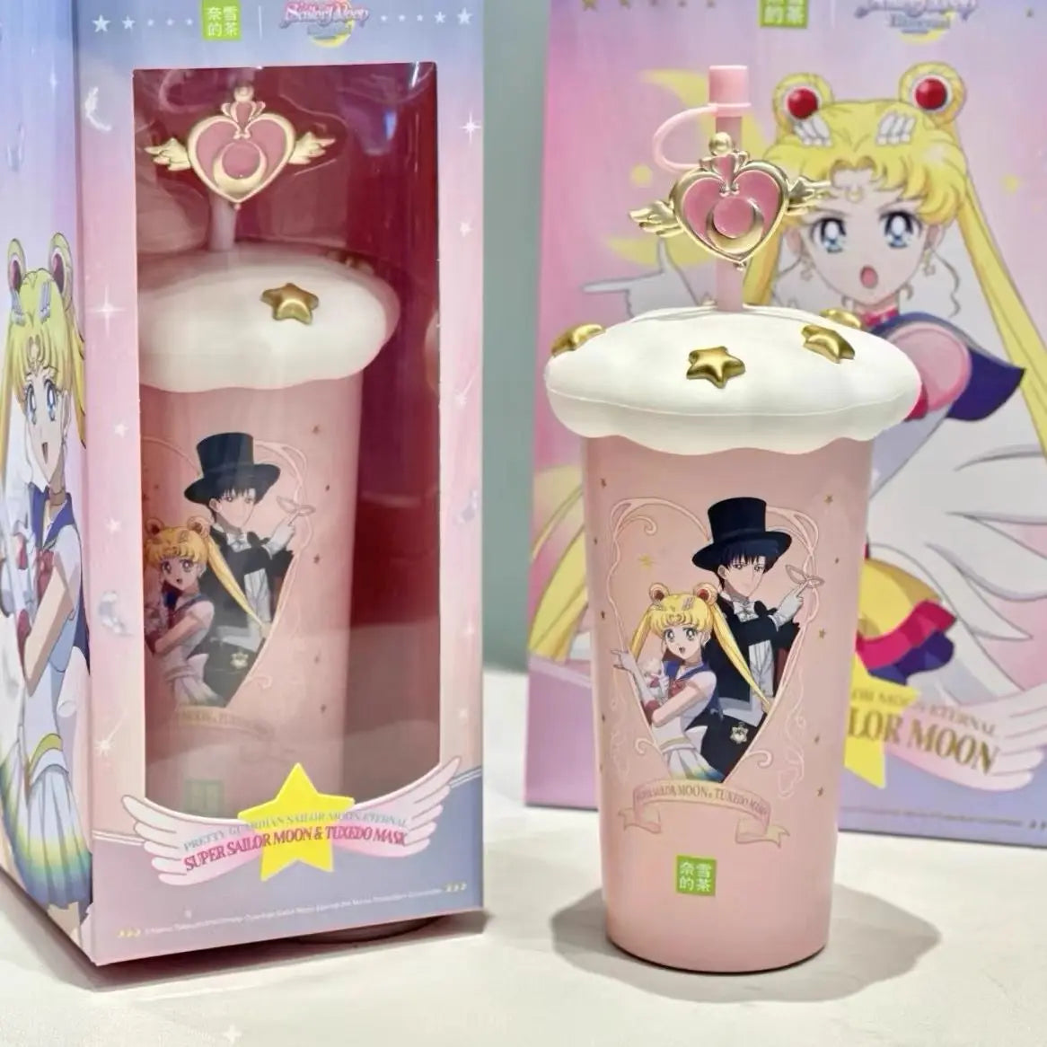 Copo Mágico Sailor Moon & Tuxedo Mask