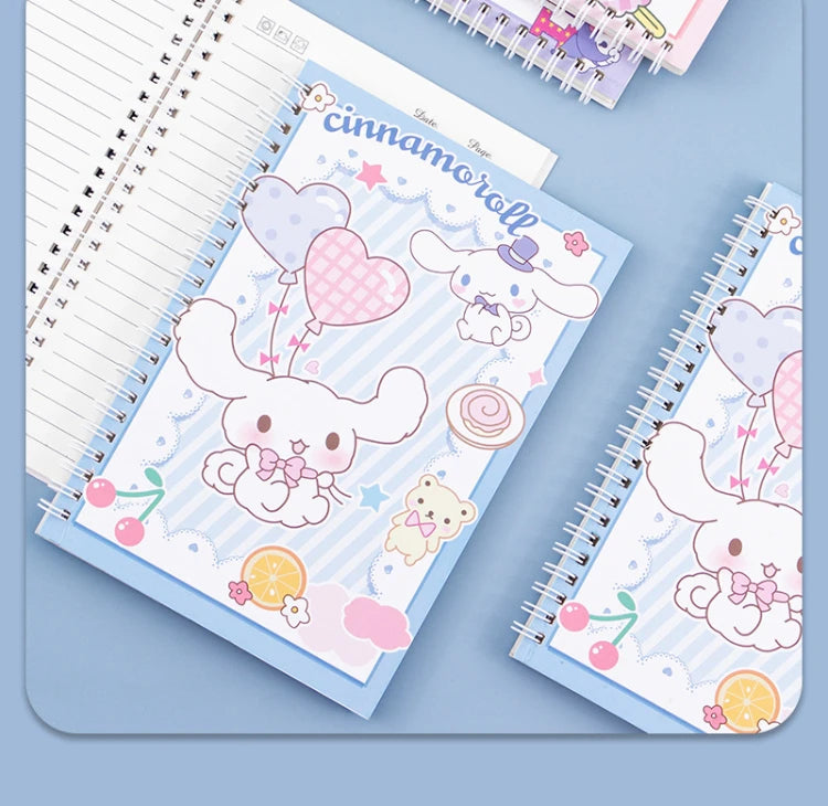 Caderneta A5 Sanrio: Kuromi, Cinnamoroll e Amigos