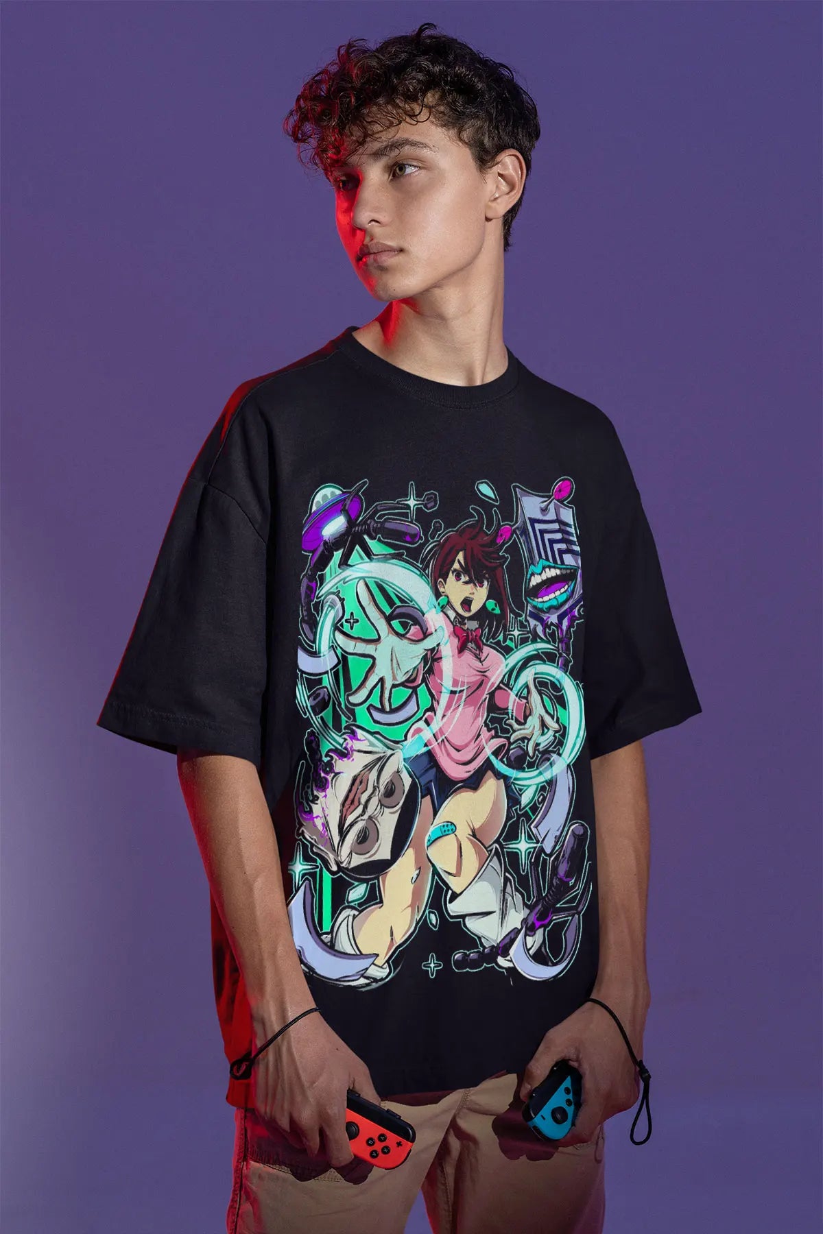 Camiseta Glitch Hacker Girl, Momo Dandadan