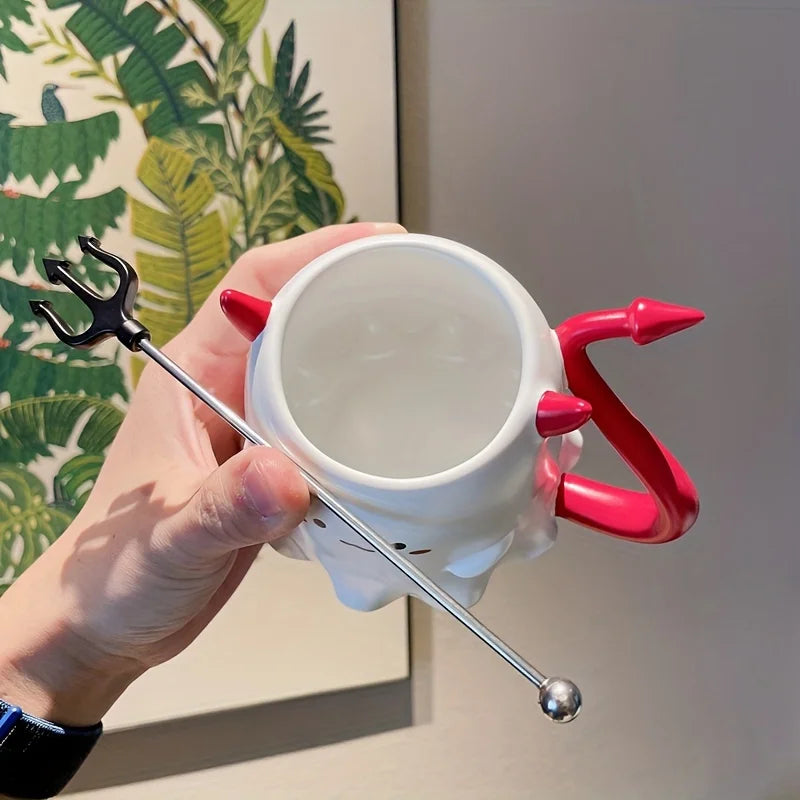 Caneca Fantasminha Diabinho de Halloween