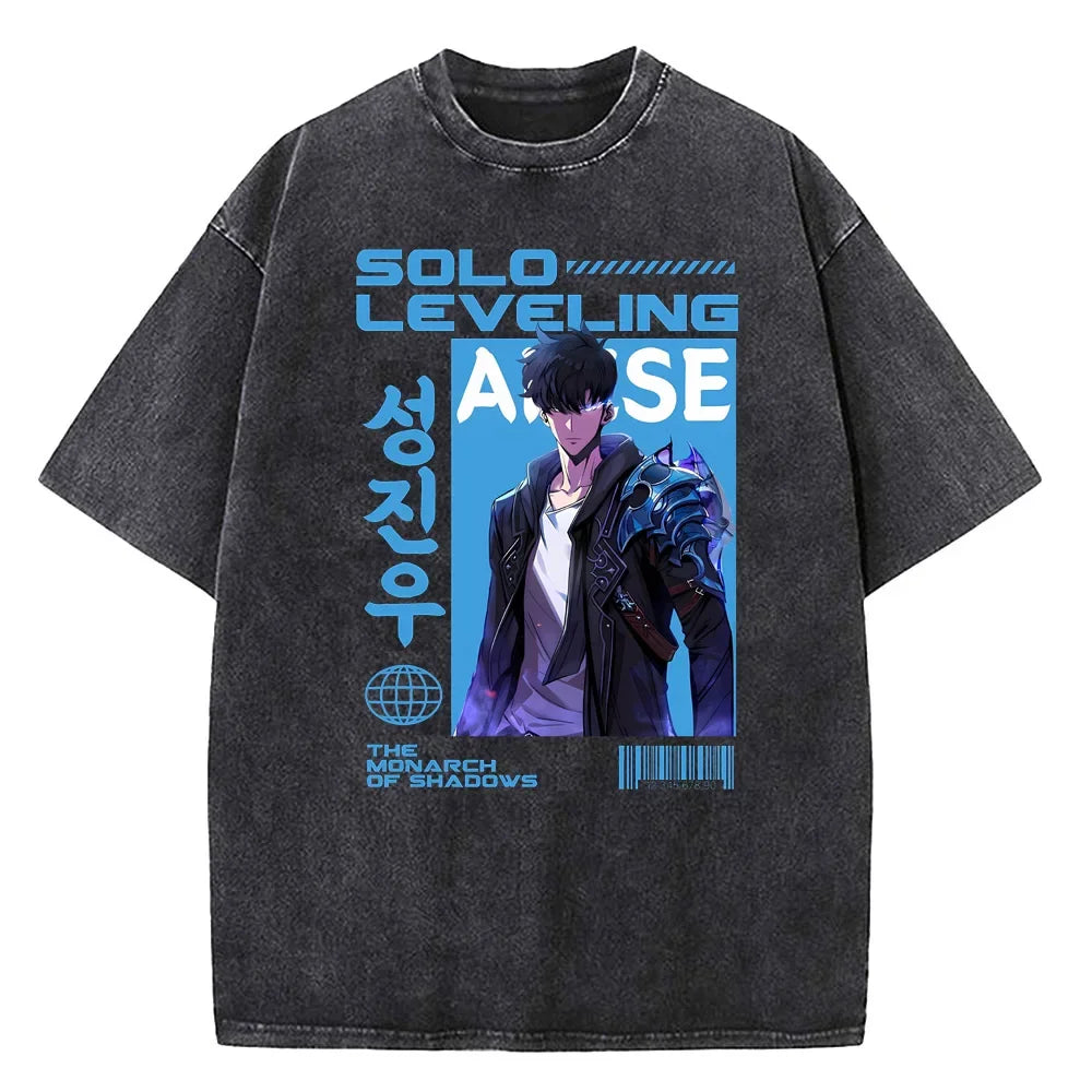 Camisa Vintage Pure God, Solo Leveling