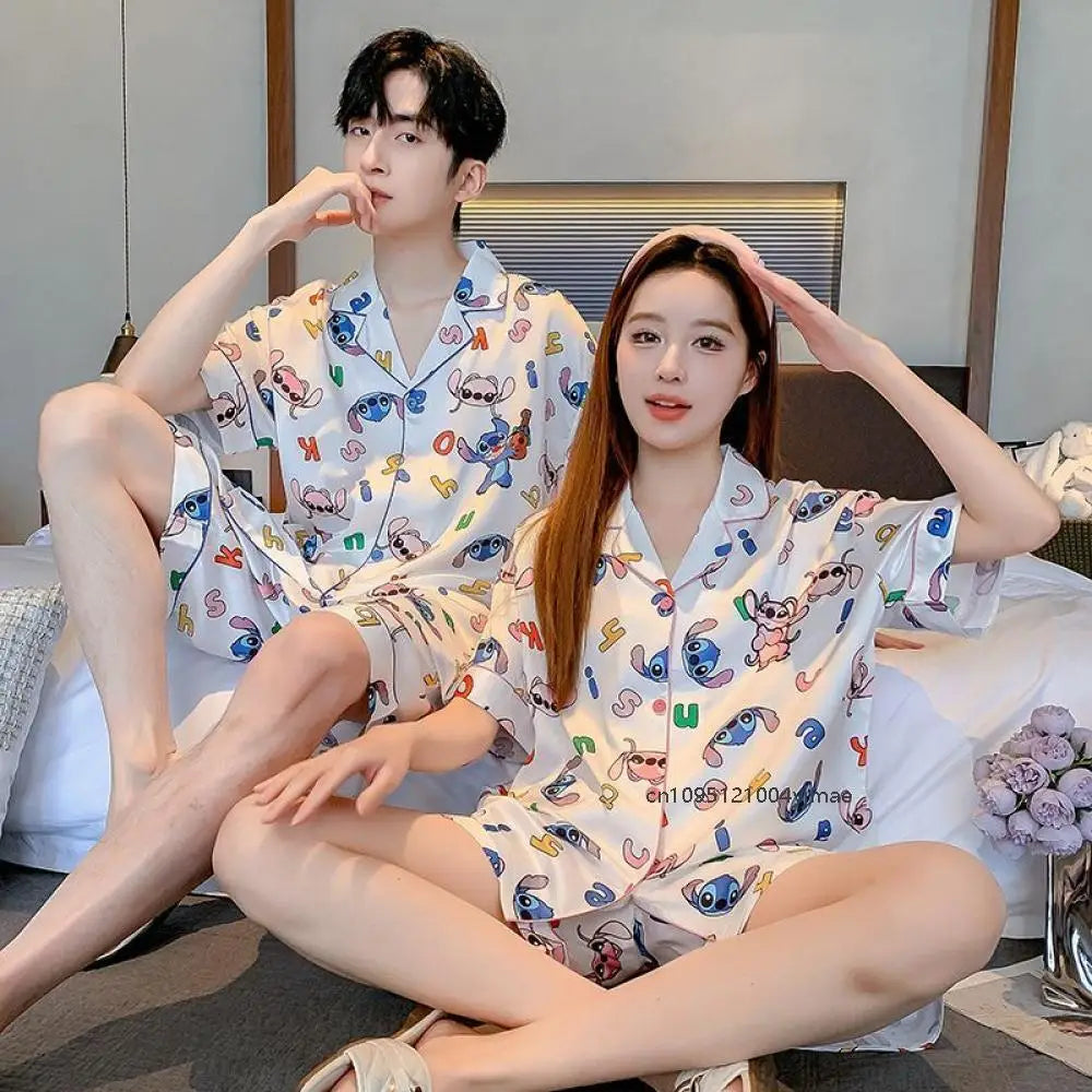 Pijama de Casal Stitch & Angel