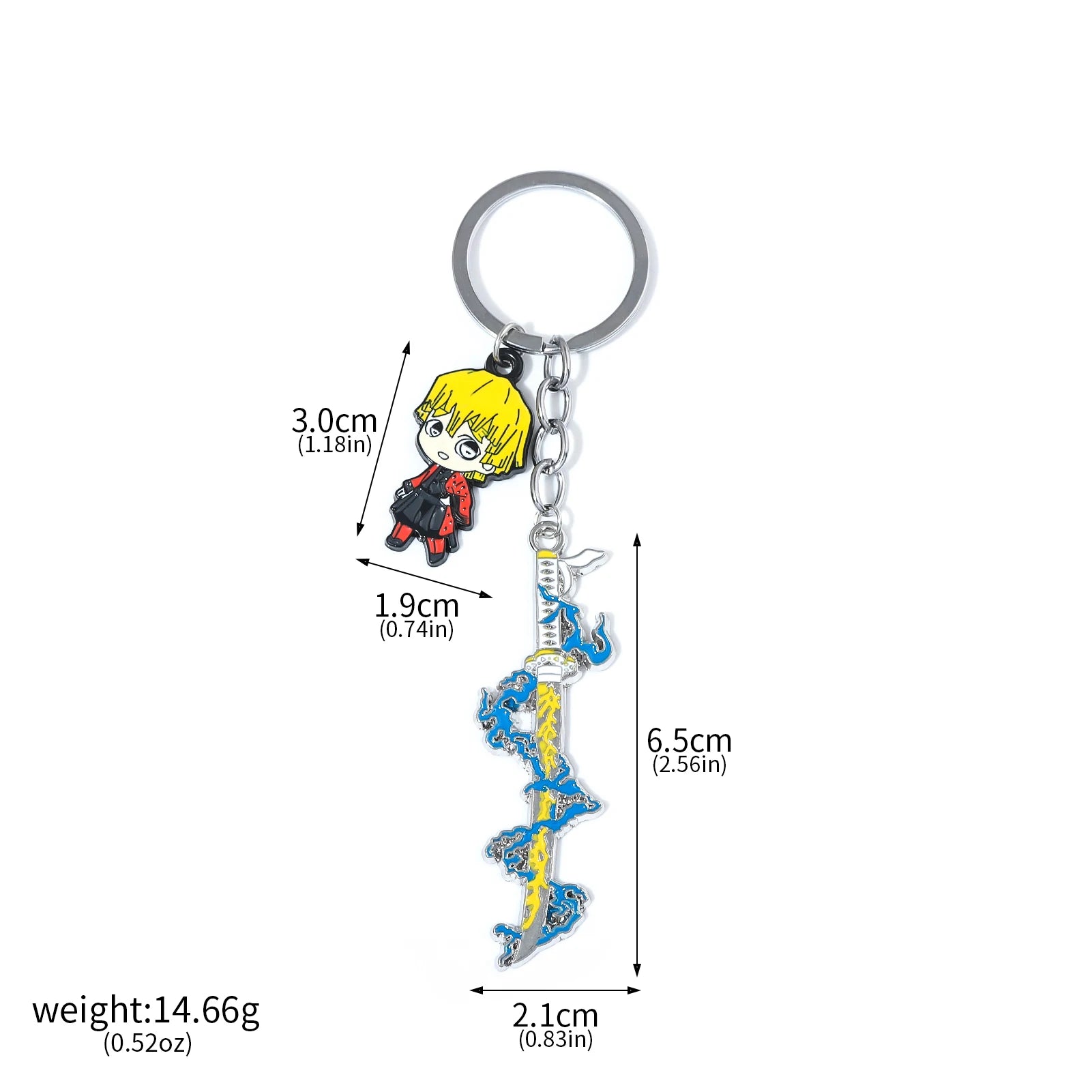 Chaveiro Espada + Personagem Demon Slayer