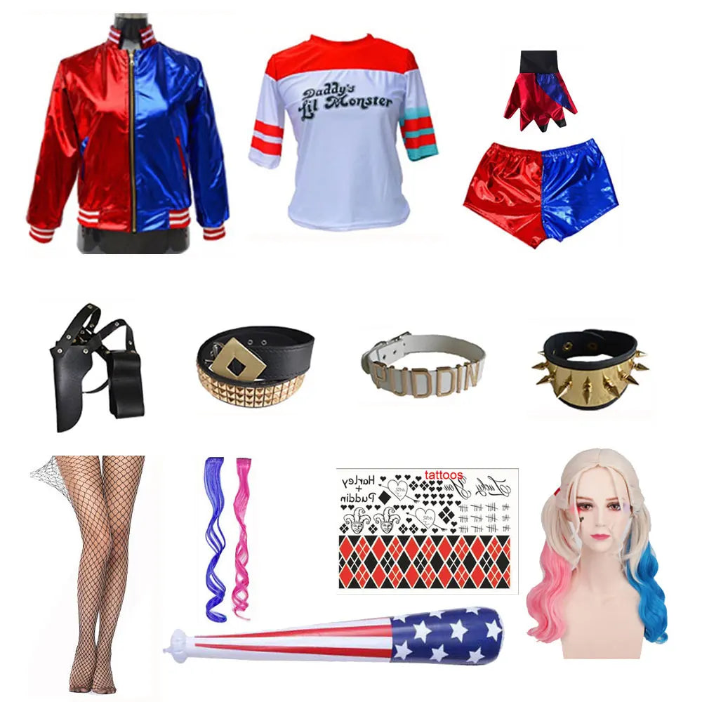 Fantasia Cosplay Adulto Arlequina - Esquadrão Suicida