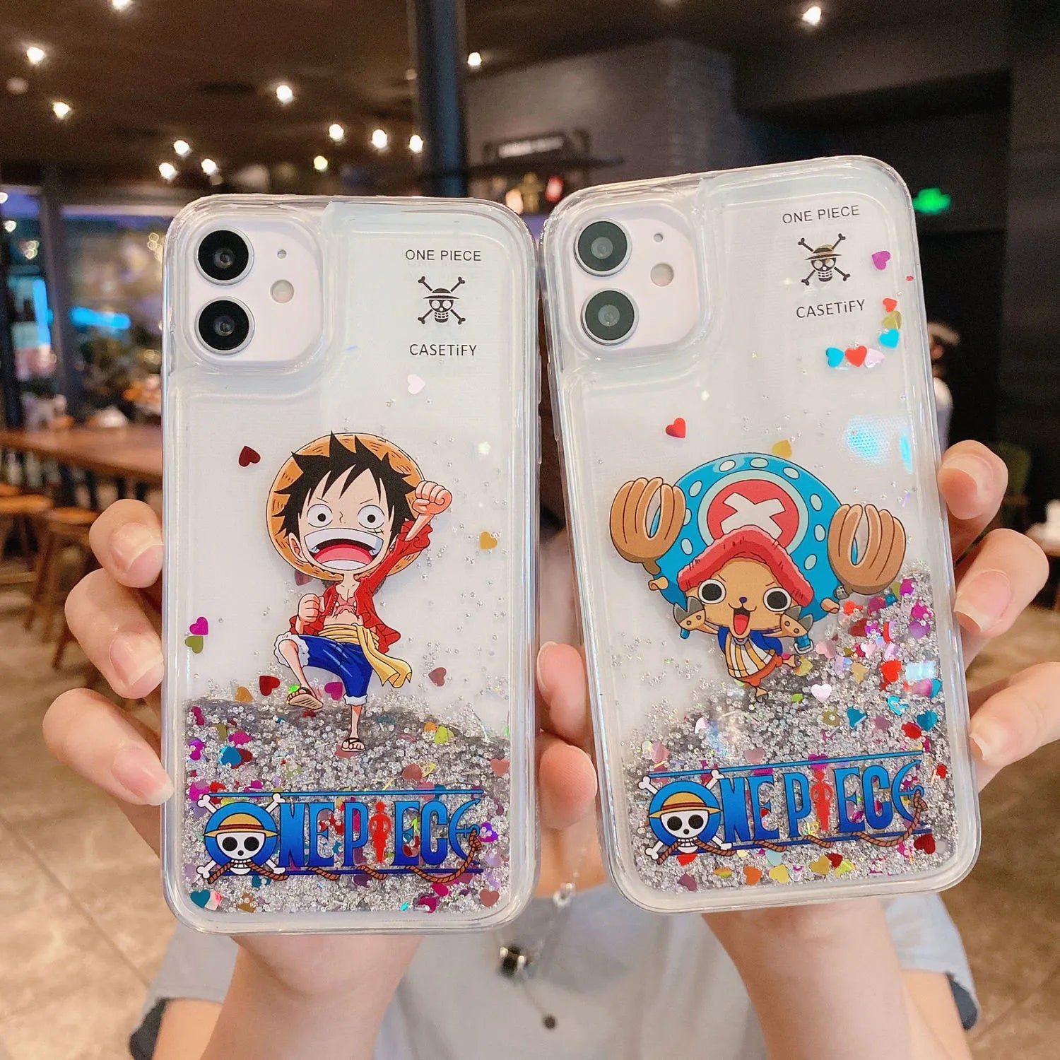 CAPINHA GLITTER LUFFY X CHOPPER