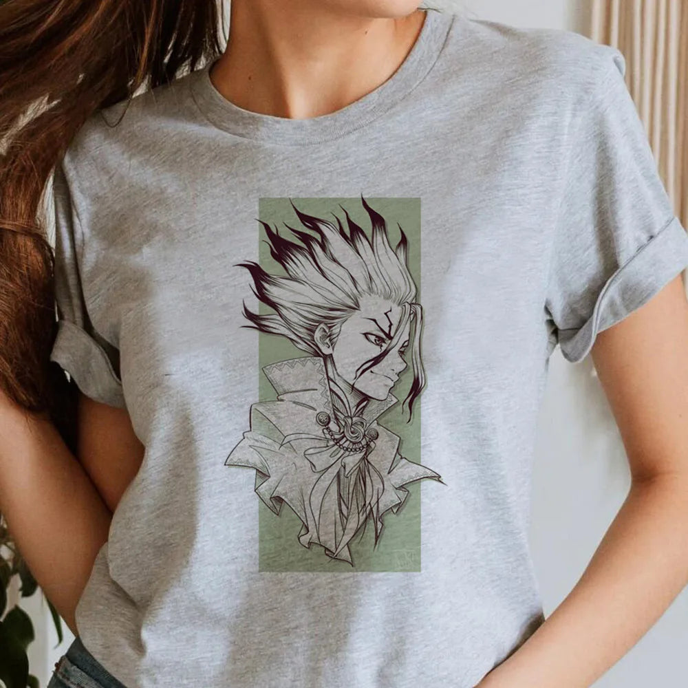 Camiseta Dr. Stone - Streetwear Pastel Psychedelic