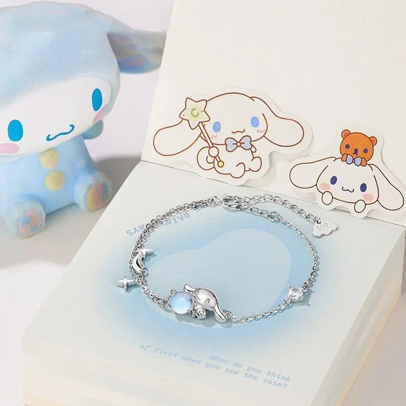 Pulseira Bracelete Prata 925 Cinnamoroll Kawaii