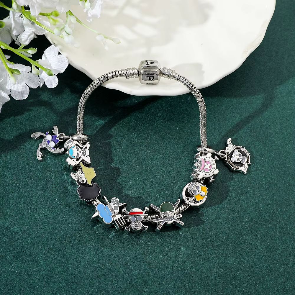 Pulseira Bracelete Pandora One Piece Monkey D. Luffy