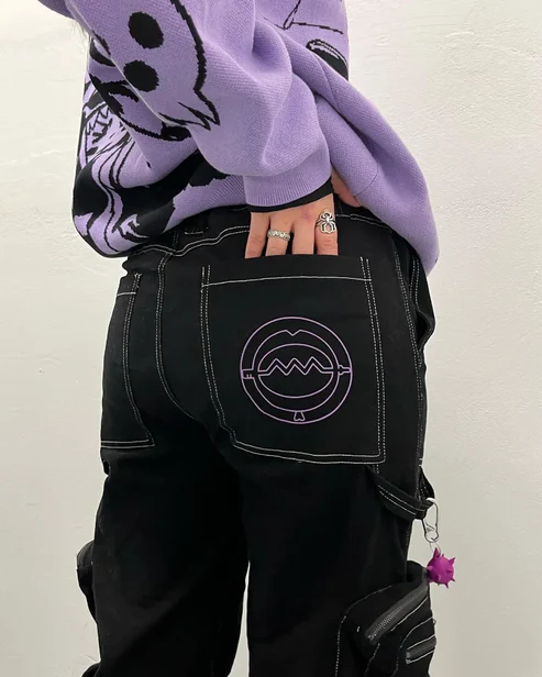 Calça Soul Eater Y2K baggy Jeans