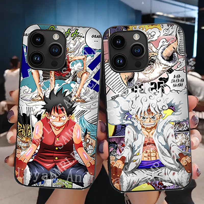 Capinha 3D Luffy Gear 5 vs Clássico (iPhone)