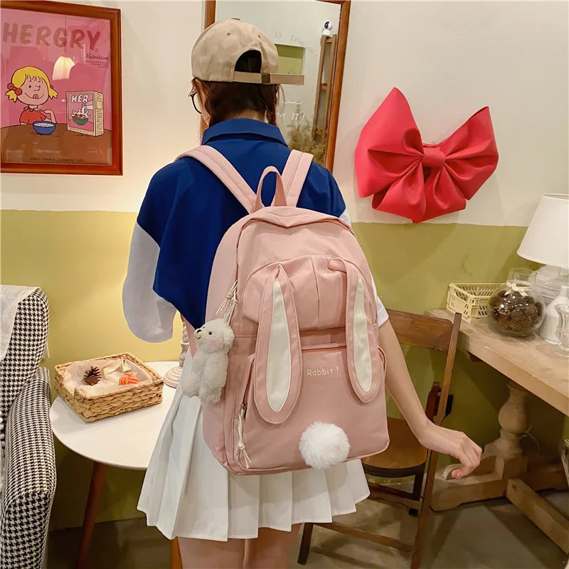 MOCHILA ESCOLAR (CUTE RABBIT)