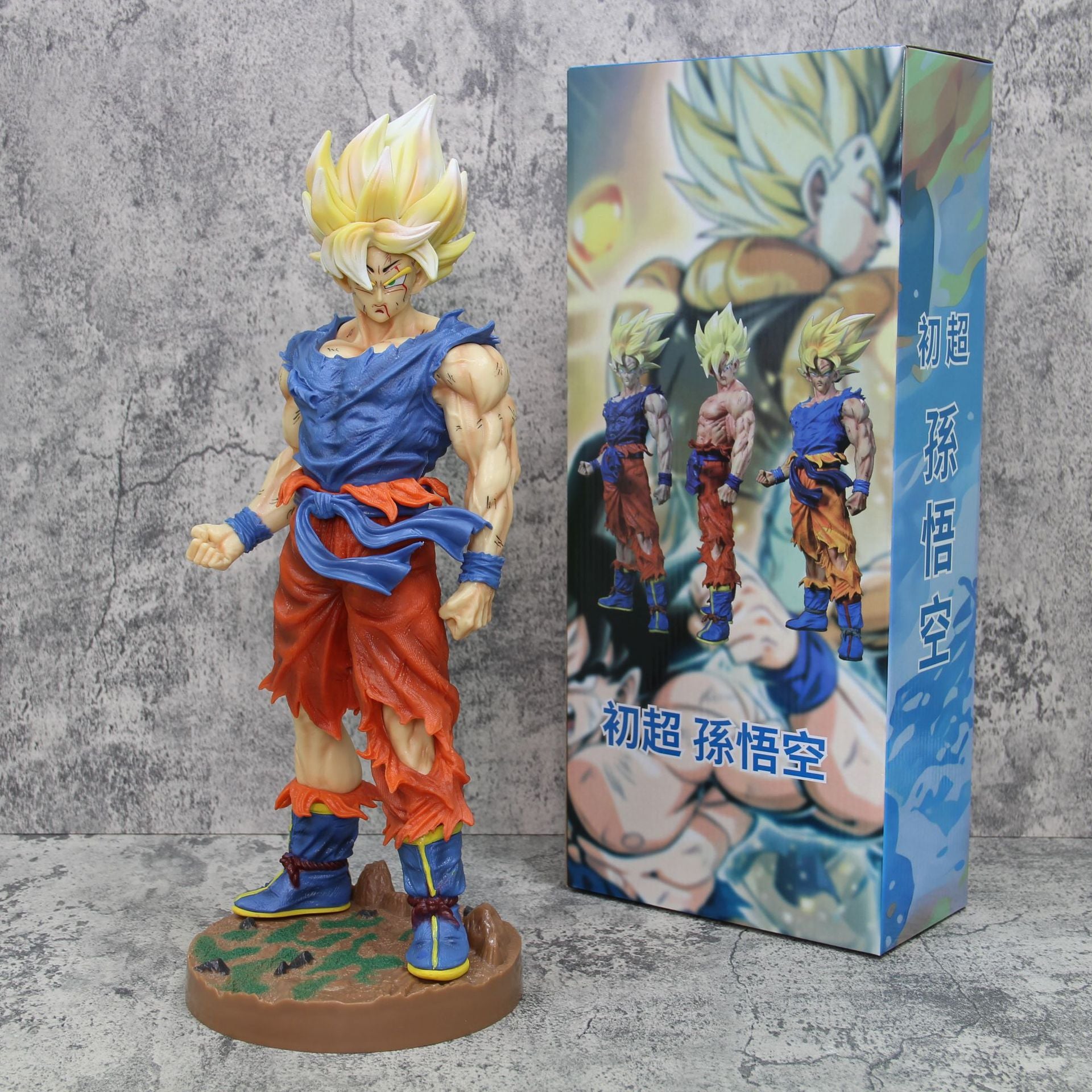 Boneco Son Goku SSJ, Estátua Dragon Ball Z 43cm