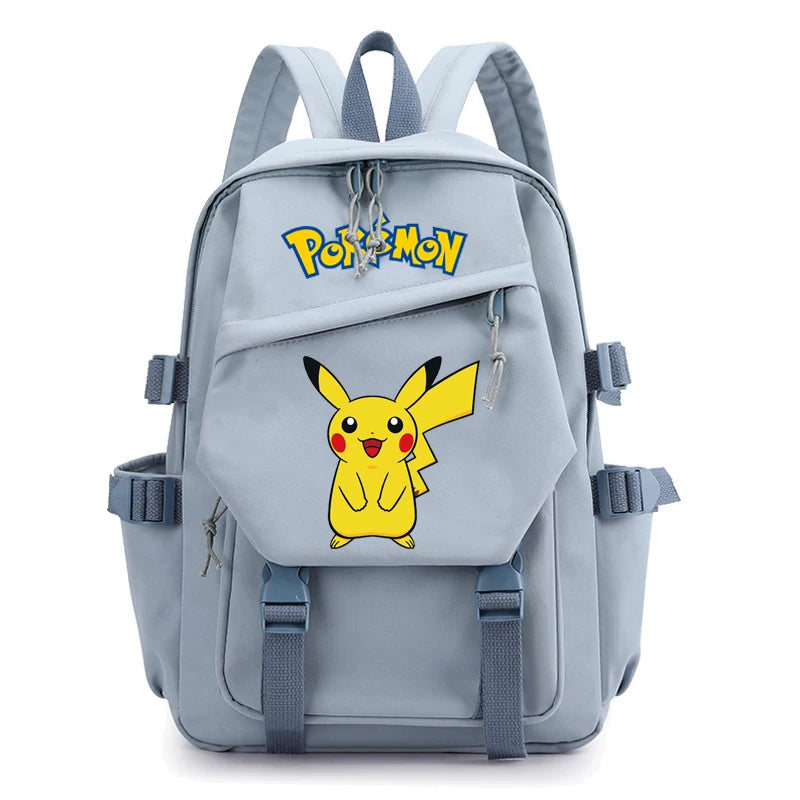 Mochila Kawaii Pokémon e Bolsinha + Estojo (Brinde)