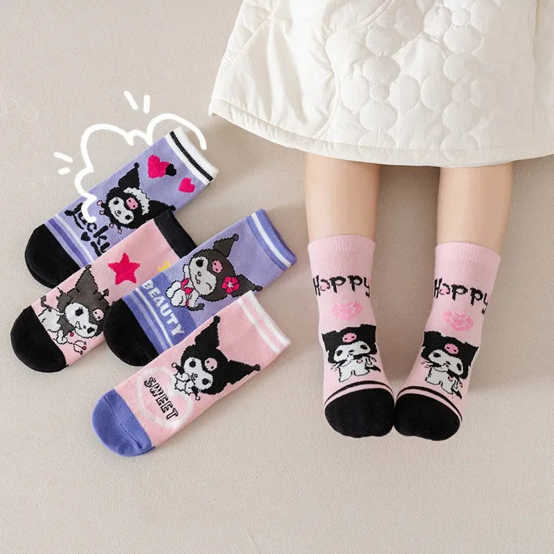 Kit Meia Sanrio, 5 Pares